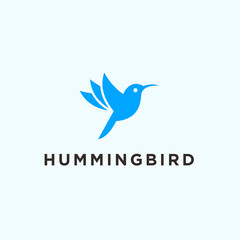 Fototapeta na wymiar abstract hummingbird logo. bird icon