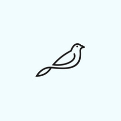 abstract swallow bird logo. swift bird icon