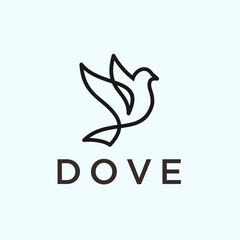 abstract dove logo. bird icon