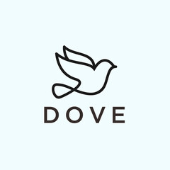 dove logo design vector silhouette illustration