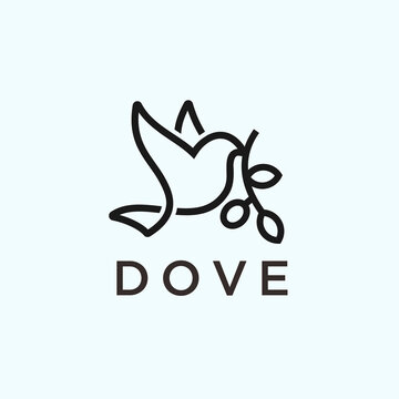 abstract dove logo. bird icon