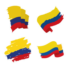 Colombia flags icon set