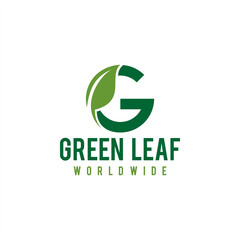 Green ecology logo vector icon illustration, Abstract Green Leaf Logo design vector template