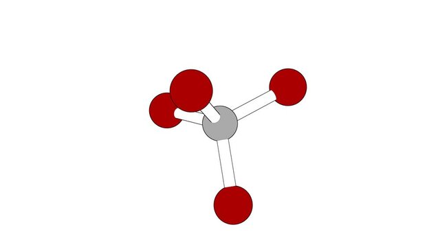360&ordm; realistic 3D view of Carbon Tetrabromide as a seamless loop over a white opaque background with alpha mask. Also called tetrabromomethane and carbon bromide.