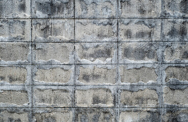 Brick block shape house wall used as background