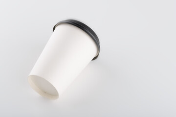 Take away coffee cup on a white background.