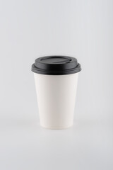 Take away coffee cup on a white background.