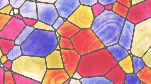 A collection of many colorful transitions, rotating circles full of cute shapes inspired by the seventies (1970s). Retro pastel cartoon style.
