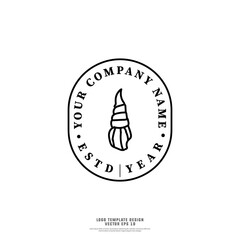 Seafood logo template design isolated on white background