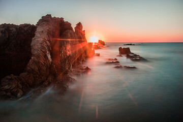 sunset over the sea