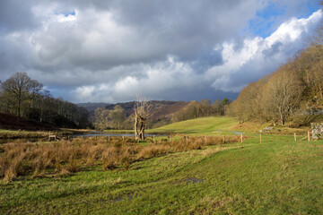 Langdale Valley in the English Lake district with high fells