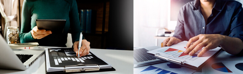 Data Search Technology Search Engine Optimization. man's hands are using a computer notebook to Searching for information. Using Search Console with your website.