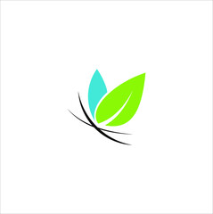 medical leaf logo design vector template