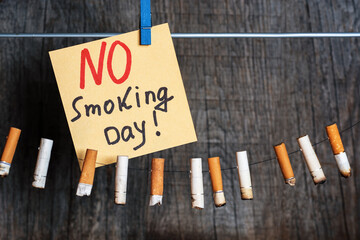 cigarettes in a chain, quit smoking - World No Tobacco Day infocard	
