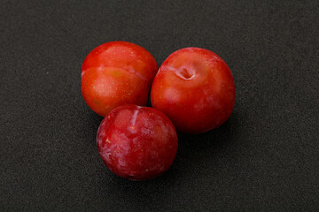 Ripe sweet tasty red plum