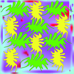 Fototapeta na wymiar colorful shapes of unusual shapes on a colored background
