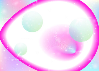 Vibrant gradients on rainbow background. Holographic dynamic flu