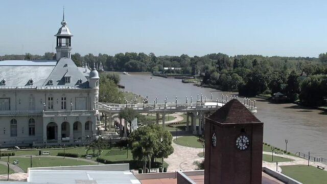 Clock Tower at the Honorable Deliberative Council of Tigre (Honorable Concejo Deliberante de Tigre), Buenos Aires Province, Argentina.  