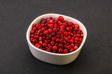 Sweet and tasty cranberry in the bowl