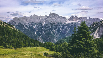 The stunning lungkofel mountain in the Dolomites