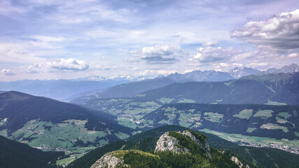 The stunning lungkofel mountain in the Dolomites