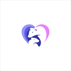 love bear logo design vector template
