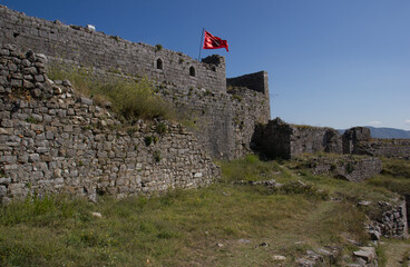 Landmarks of Albania. Rozafa fortress in Shkodar.	
