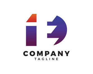 Initial Letter IDE Logo Template Design