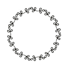 circular drawn frame leafs