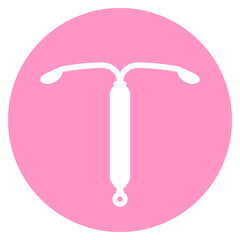 Intrauterine contraception device vector icon