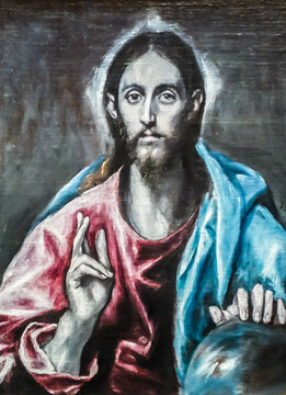 Christ Blessing ('The Saviour of the World') by  El Greco. Scottish National Gallery