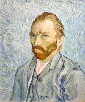 Self-Portrait by Vincent van Gogh. Musee d'Orsay in Paris, France.	
