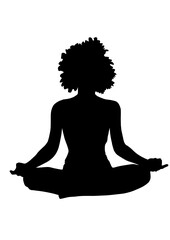 Yoga zen meditation girl shilouette