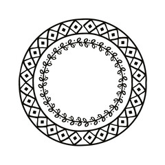 circular drawn geometric frame