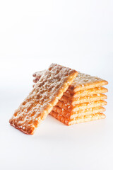 sugar coconut biscuits in white background