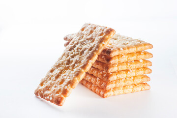 sugar coconut biscuits in white background