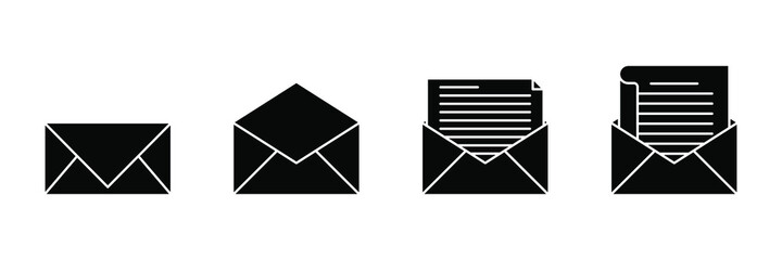 envelope icon. Mail icon. Online postal sign. vector illustration 