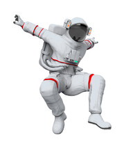 astronaut is landing on white background
