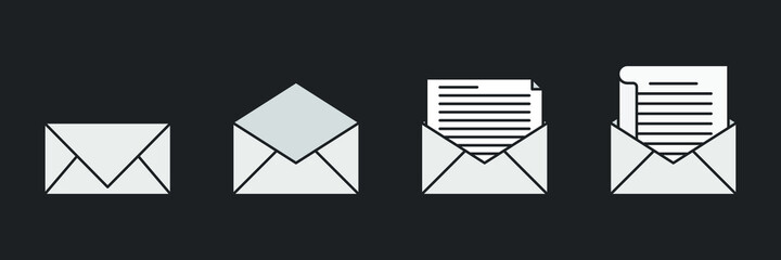 envelope icon. Mail icon. Online postal sign. vector illustration 