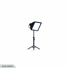 studio lamp icon vector