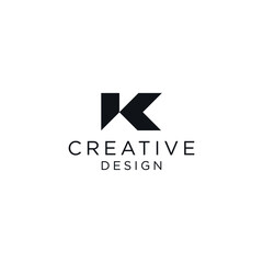 K Logo Design Template Vector Graphic Branding Element. for company symbols, icons, initials, business, emblems, or illustration alphabet fonts