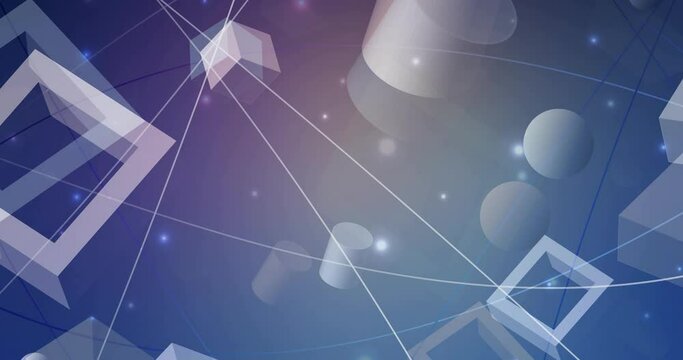 4K looping dark pink, blue video sample in rectangular, circular style. Modern abstract illustration with colorful rectangles, circles. Movie for a cell phone. 4096 x 2160, 30 fps.