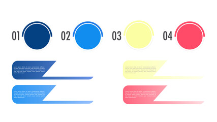 the infographic design element and number options. Business concept with 4 steps Vector Infographic thin line design, vector business template for presentation, business data visualization