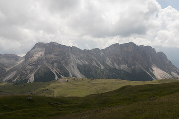 Obraz na płótnie Canvas The unique cliff of Seceda - The Dolomites - South Tyrol