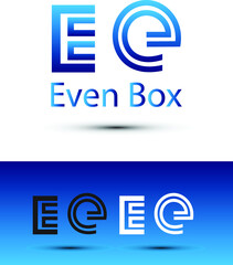 anstract e letter logo design