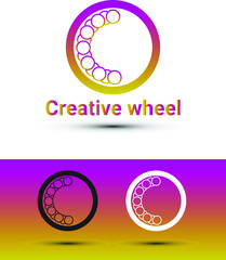 Fototapeta premium c letter logo design in circles