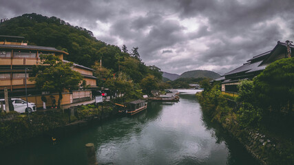 Fototapeta na wymiar Amazing mountain view in Kyoto Japan