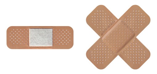 band aid bandage over white
