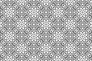 Seamless Abstract Floral Pattern in Oriental Style