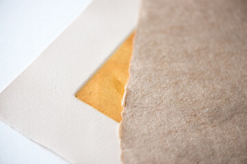 abstract background - printmaking or graphics theme - or various paper hues and textures - macro lens, shallow depth of field